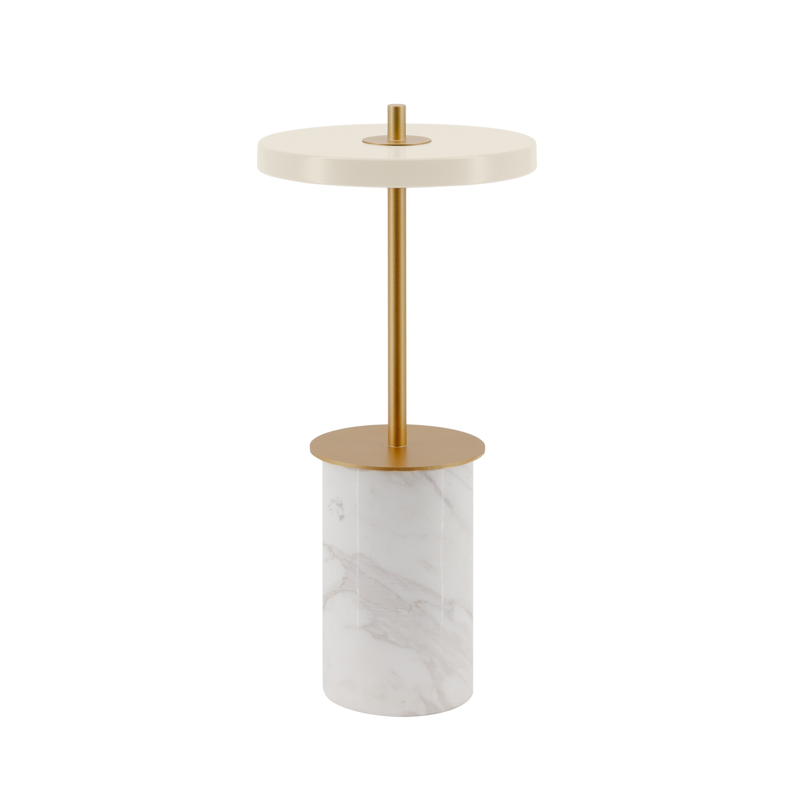 Asteria Move Portable Table Lamp Mini White Marble - UMAGE